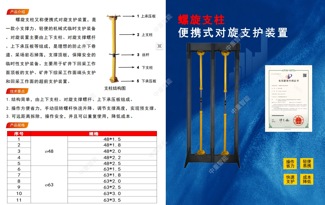 礦山螺旋支柱：井下支護的 “空間穩定器”
